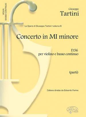 Giuseppe Tartini: Concerto in Mi Minore D 56 per Violino e BC
