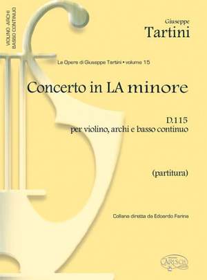 Giuseppe Tartini: Tartini Volume 15: Concerto in A Minor D115