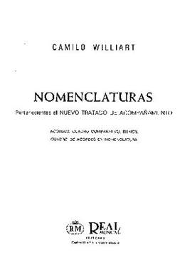 Camilo Williart: Nomenclaturas