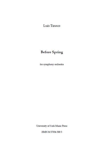 Luís Tinoco: Before Spring