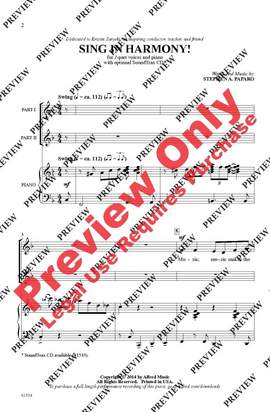 Stephen A. Paparo: Sing in Harmony!