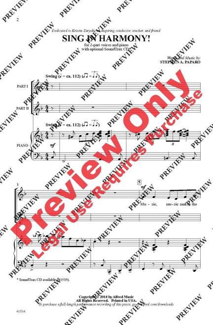 Stephen A. Paparo: Sing in Harmony!