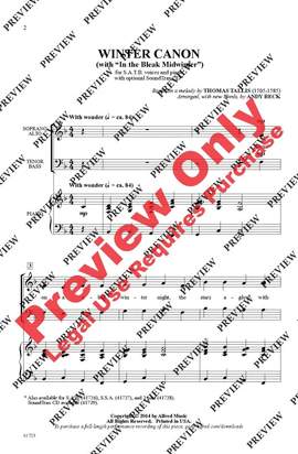 Thomas Tallis: Winter Canon