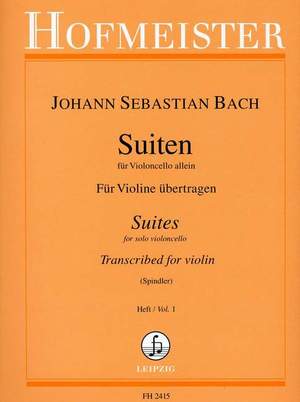 Bach, J S: Suites for solo violoncello Vol. 1