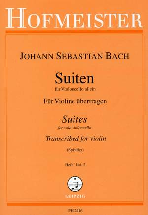 Bach, J S: Suites for solo violoncello Band 2