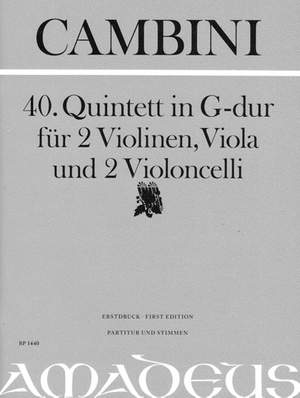 Cambini, G G: 40. Quintet