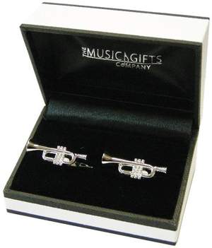 Cufflinks Silver-Plated Trumpet