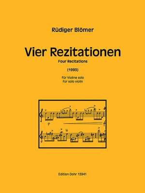 Bloemer, R: Four Recitations