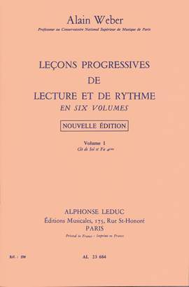 Alain Weber: Leçons Progressives de Lecture et Rythme