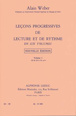 Alain Weber: Leçons Progressives de Lecture et Rythme