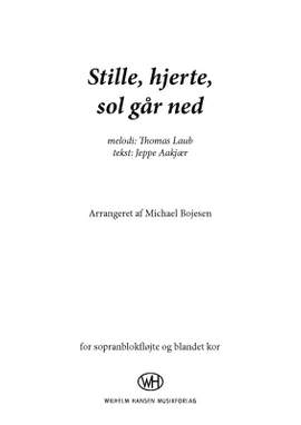 Thomas Laub_Jeppe Aakjær: Stille, Hjerte, Sol Går Ned