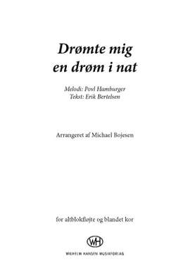 Povl Hamburger_Erik Bertelsen: Drømte Mig En Drøm I Nat