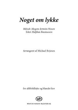Mogens Jermiin Nissen: Noget Om Lykke
