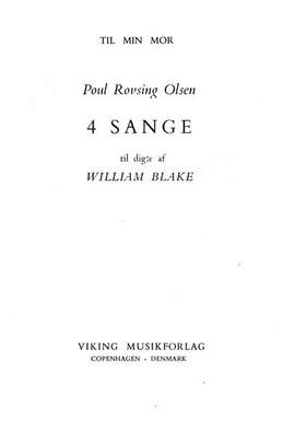 Poul Rovsing Olsen: 4 Songs Op.7