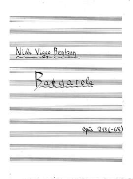 Niels Viggo Bentzon: Barcarole Op. 215