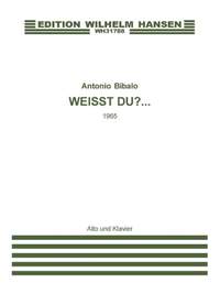 Antonio Bibalo: Weisst Du (Score)