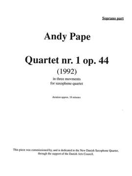 Andy Pape: Quartet No.1 Op.44