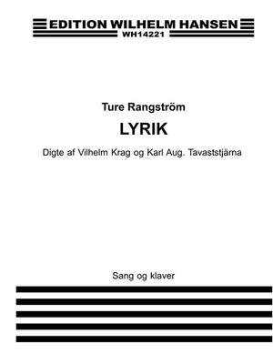 Ture Rangström: Rangström Lyrik