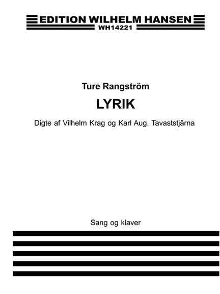 Ture Rangström: Rangström Lyrik