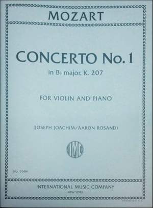 Mozart, W A: Concerto No. 1 in B major K.207