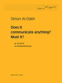 Al-Odeh, S: Does it communicate anything? Must it? op.36