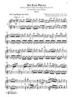 Wolfgang Amadeus Mozart/Christian Gottlob Neefe: Six Easy Pieces (based on Mozart's opera The Magic Flute, K. 620) Product Image
