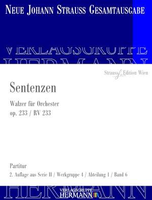 Strauß (Son), J: Sentenzen op. 233 RV 233