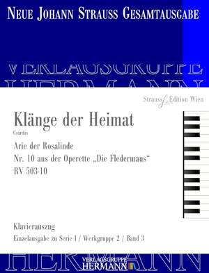 Strauß (Son), J: Die Fledermaus - Klänge der Heimat (Nr. 10) RV 503-10