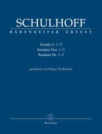 Schulhoff, Erwin: Sonatas for Piano no. 1-3