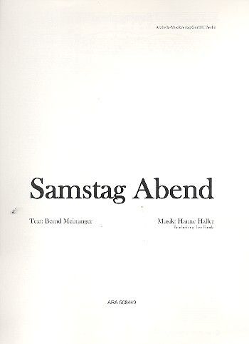 Hanne Haller: Samstag Abend