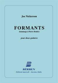 J. Nickerson: Formats (Hommage A P Boulez)