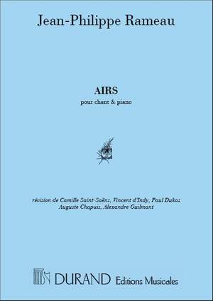 Jean-Philippe Rameau: Airs, Pour Chant Et Piano