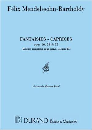 Felix Mendelssohn Bartholdy: Oeuvres Completes, Volume III