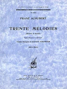 Franz Schubert: 30 Melodies Mezzo-Piano