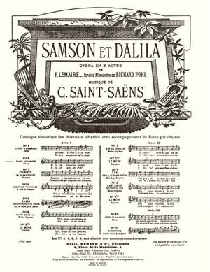 Camille Saint-Saëns: Samson Et Dalila no2 Chant de Samson