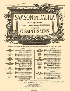 Camille Saint-Saëns: Samson Et Dalila no3 Couplets du Grand Pretre