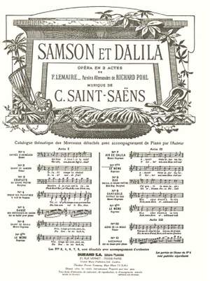 Camille Saint-Saëns: Samson Et Dalila no7bis Le Meme