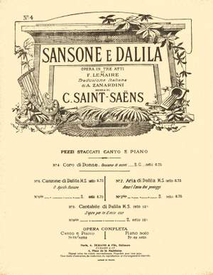 Camille Saint-Saëns: Coro di Donne no 4 Samson et Dalila