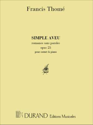 Francis Thomé: Simple Aveu Tp-Piano