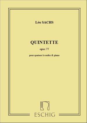 Léo Sachs: Quintette Op 77 Piano Et Quatuor A Cordes