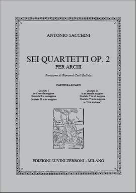 Antonio Sacchini: Quartetto IV In Mi Bemolle Maggiore
