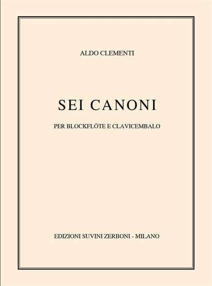 Aldo Clementi: Sei Canoni (1990)