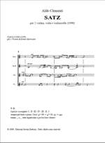 Aldo Clementi: Satz (1998) Product Image