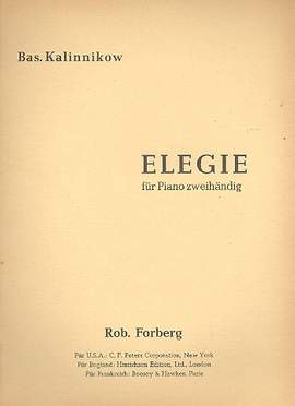 Vasily Sergeyevich Kalinnikov: Elégie b-moll