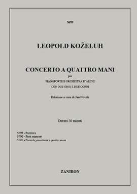 Leopold Kozeluch: Concerto A Quattro Mani