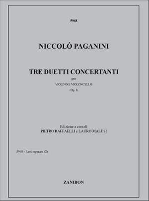 Niccolò Paganini: Tre Duetti Concertanti, Op. 1