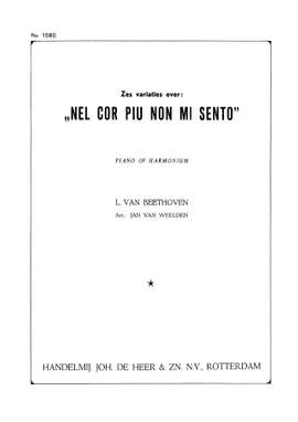 Ludwig van Beethoven: Nel Cor Piu Non Mi Sento ( Variaties )