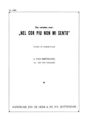 Ludwig van Beethoven: Nel Cor Piu Non Mi Sento ( Variaties )