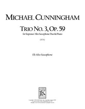 Michael Cunningham: Trio No. 3, Op. 59