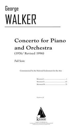 George Walker: Concerto for Piano and Orchestra